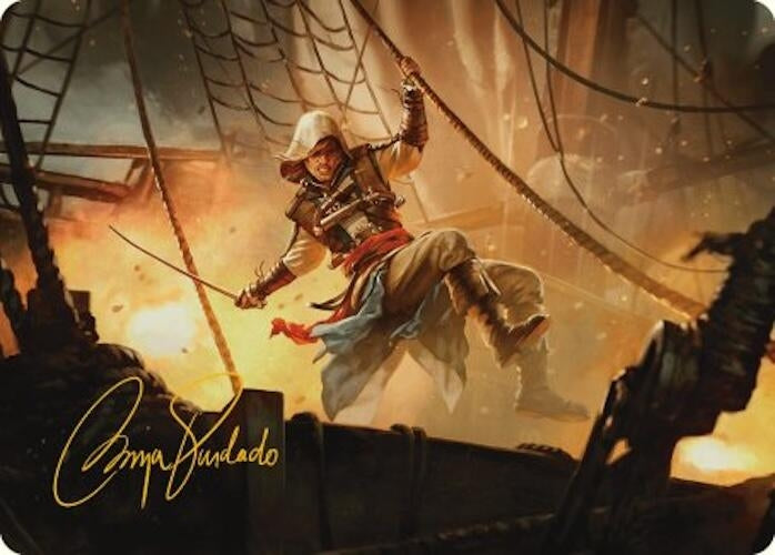 Image for Edward Kenway Art Card (Gold-Stamped Signature) (5) (Art Series: Universes Beyond: Assassin's Creed) - Magic: The Gathering