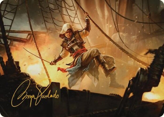 Image for Edward Kenway Art Card (Gold-Stamped Signature) (5) (Art Series: Universes Beyond: Assassin's Creed) - Magic: The Gathering
