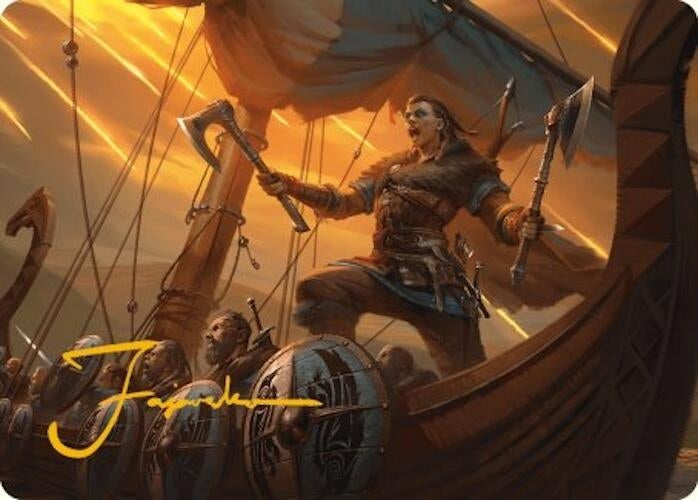 Image for Eivor, Battle-Ready Art Card (Gold-Stamped Signature) (18) (Art Series: Universes Beyond: Assassin's Creed) - Magic: The Gathering