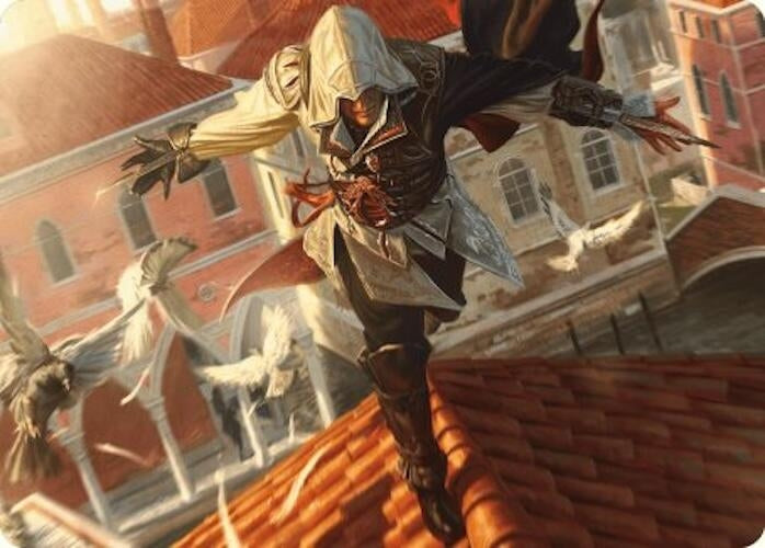Image for Ezio, Blade of Vengeance Art Card (19) (Art Series: Universes Beyond: Assassin's Creed) - Magic: The Gathering
