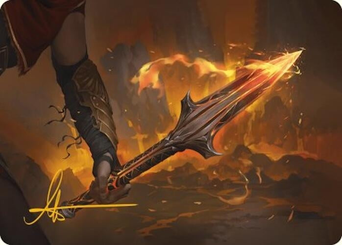 Image for The Spear of Leonidas Art Card (Gold-Stamped Signature) (4) (Art Series: Universes Beyond: Assassin's Creed) - Magic: The Gathering