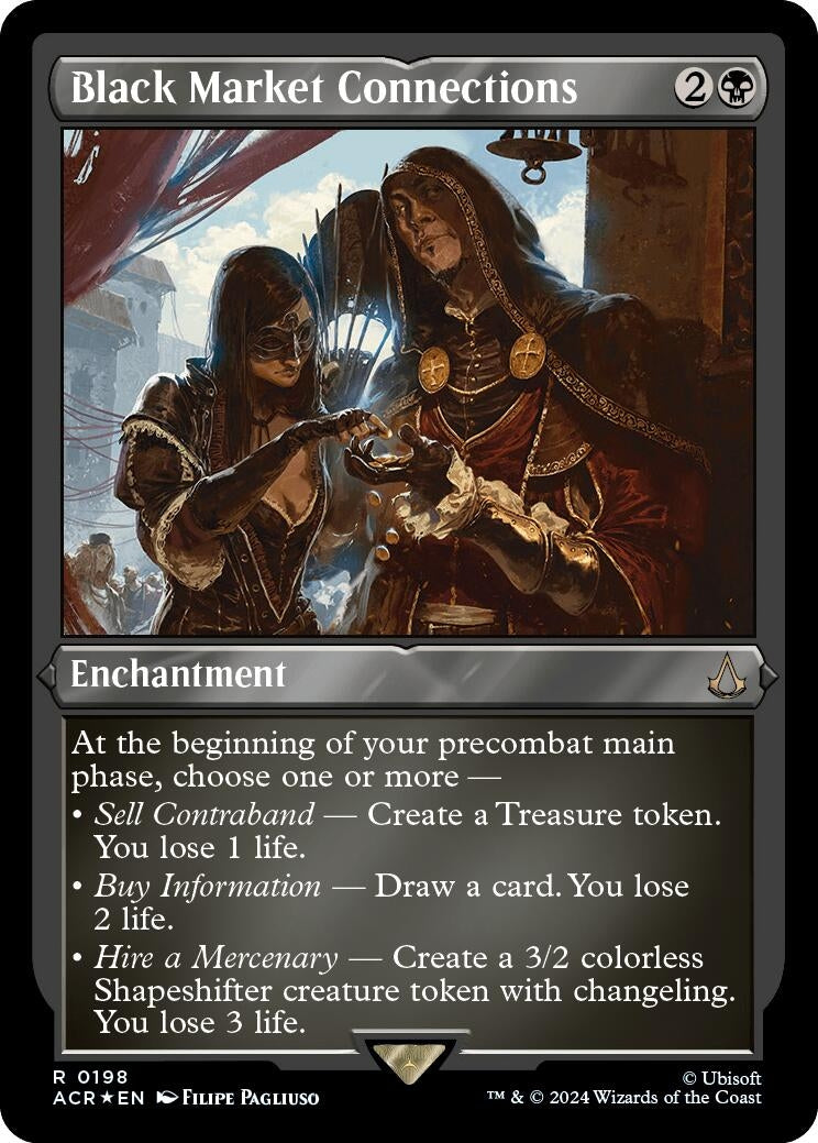 Image for Black Market Connections (Foil Etched) (198) (Universes Beyond: Assassin's Creed) - Magic: The Gathering