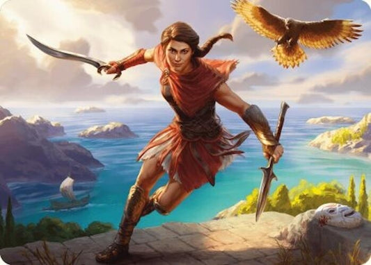 Image for Kassandra, Eagle Bearer Art Card (6) (Art Series: Universes Beyond: Assassin's Creed) - Magic: The Gathering