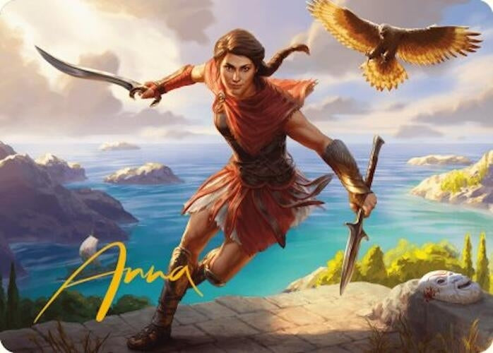 Image for Kassandra, Eagle Bearer Art Card (Gold-Stamped Signature) (6) (Art Series: Universes Beyond: Assassin's Creed) - Magic: The Gathering