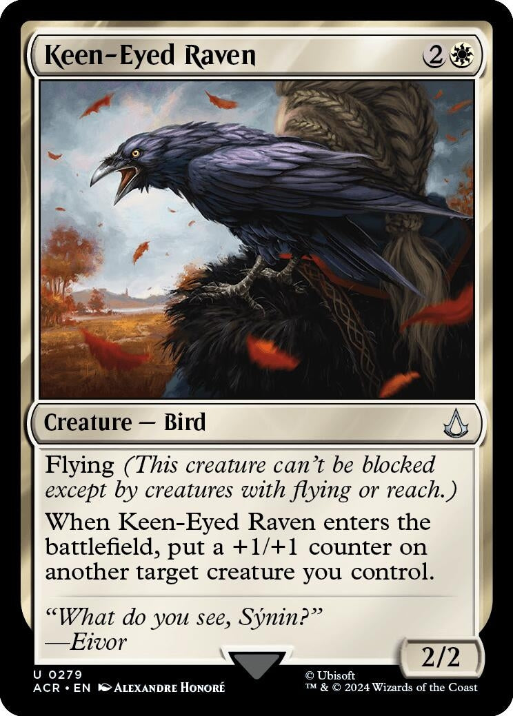 Image for Keen-Eyed Raven (279) (Universes Beyond: Assassin's Creed) - Magic: The Gathering