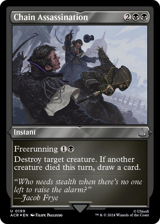 Image for Chain Assassination (Foil Etched) (199) (Universes Beyond: Assassin's Creed) - Magic: The Gathering