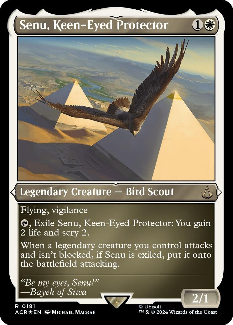 Image for Senu, Keen-Eyed Protector (Foil Etched) (181) (Universes Beyond: Assassin's Creed) - Magic: The Gathering