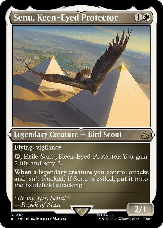 Image for Senu, Keen-Eyed Protector (Foil Etched) (181) (Universes Beyond: Assassin's Creed) - Magic: The Gathering
