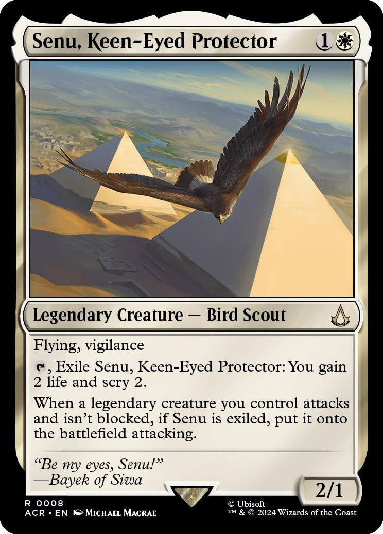 Image for Senu, Keen-Eyed Protector (8) (Universes Beyond: Assassin's Creed) - Magic: The Gathering