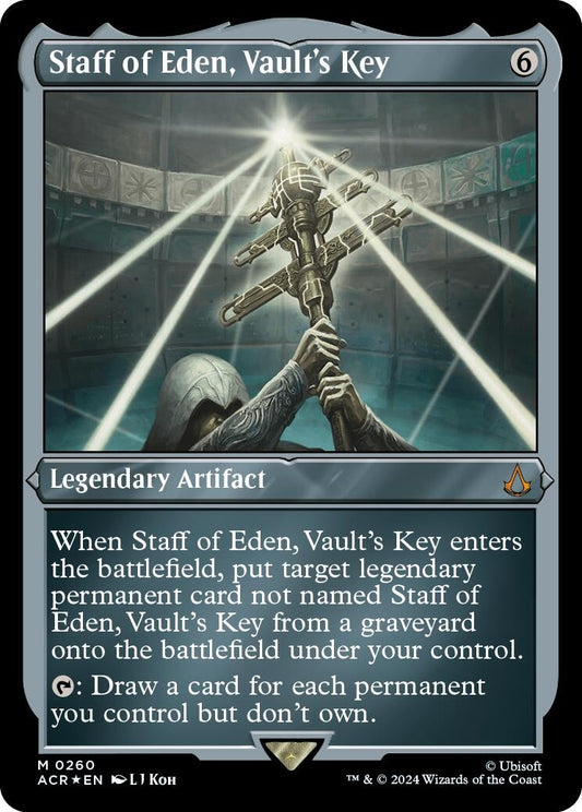 Image for Staff of Eden, Vault's Key (Foil Etched) (260) (Universes Beyond: Assassin's Creed) - Magic: The Gathering