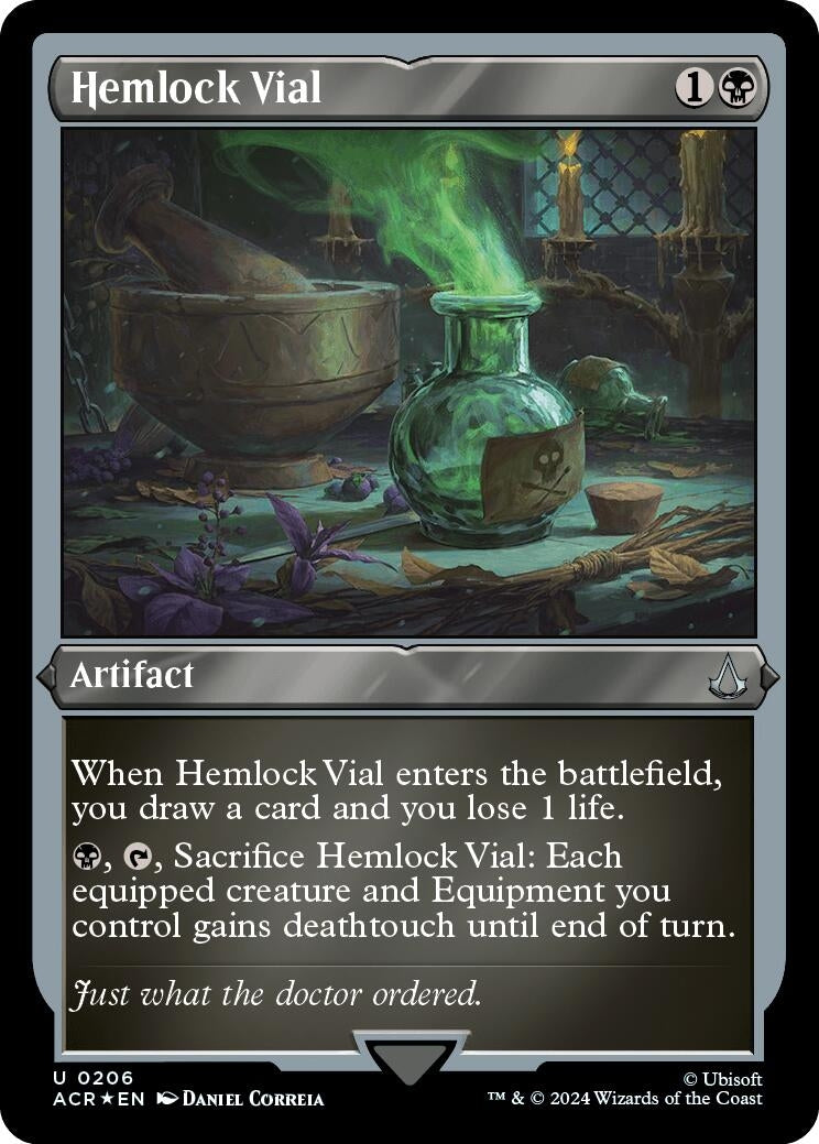 Image for Hemlock Vial (Foil Etched) (206) (Universes Beyond: Assassin's Creed) - Magic: The Gathering