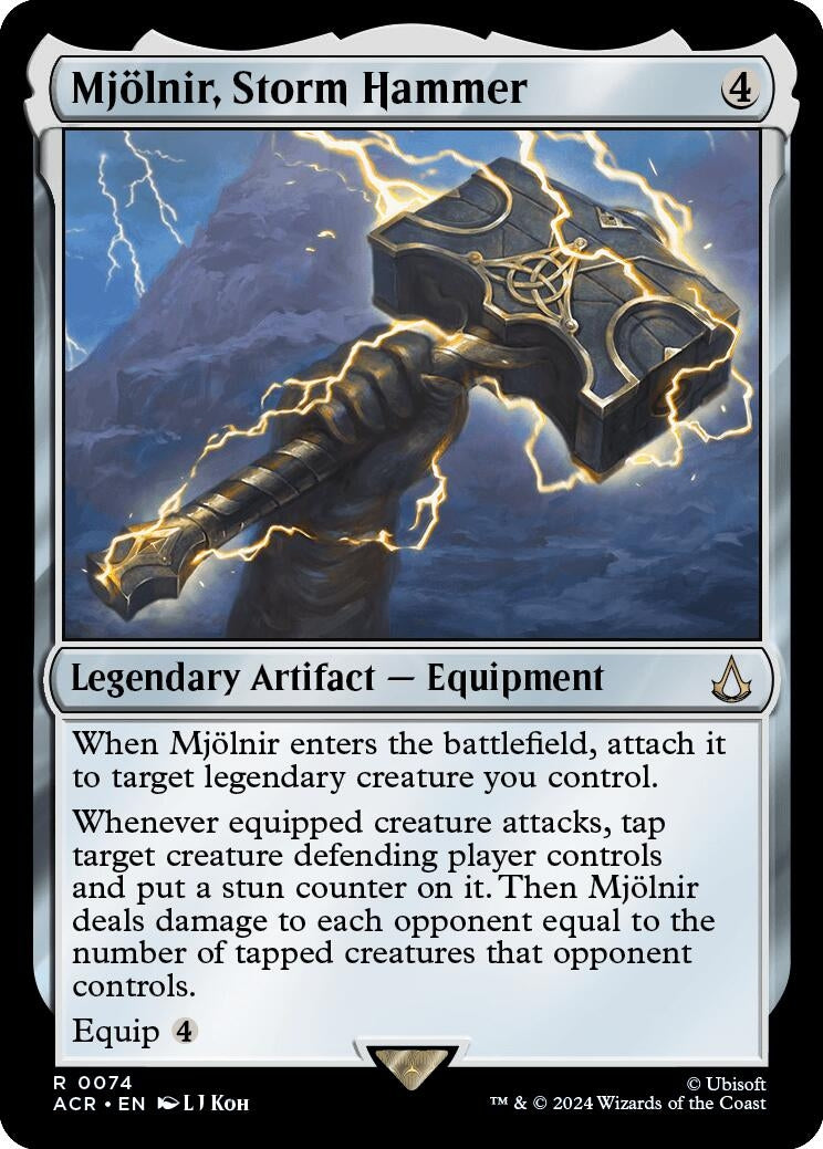 Image for Mjolnir, Storm Hammer (74) (Universes Beyond: Assassin's Creed) - Magic: The Gathering