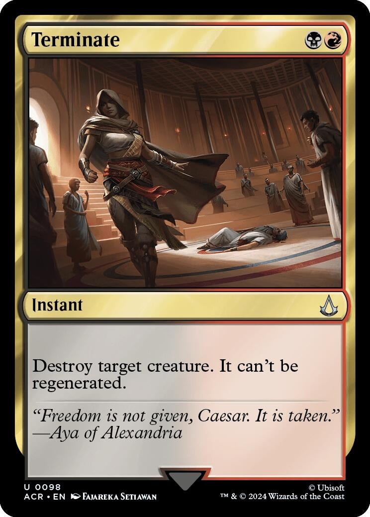 Image for Terminate (98) (Universes Beyond: Assassin's Creed) - Magic: The Gathering