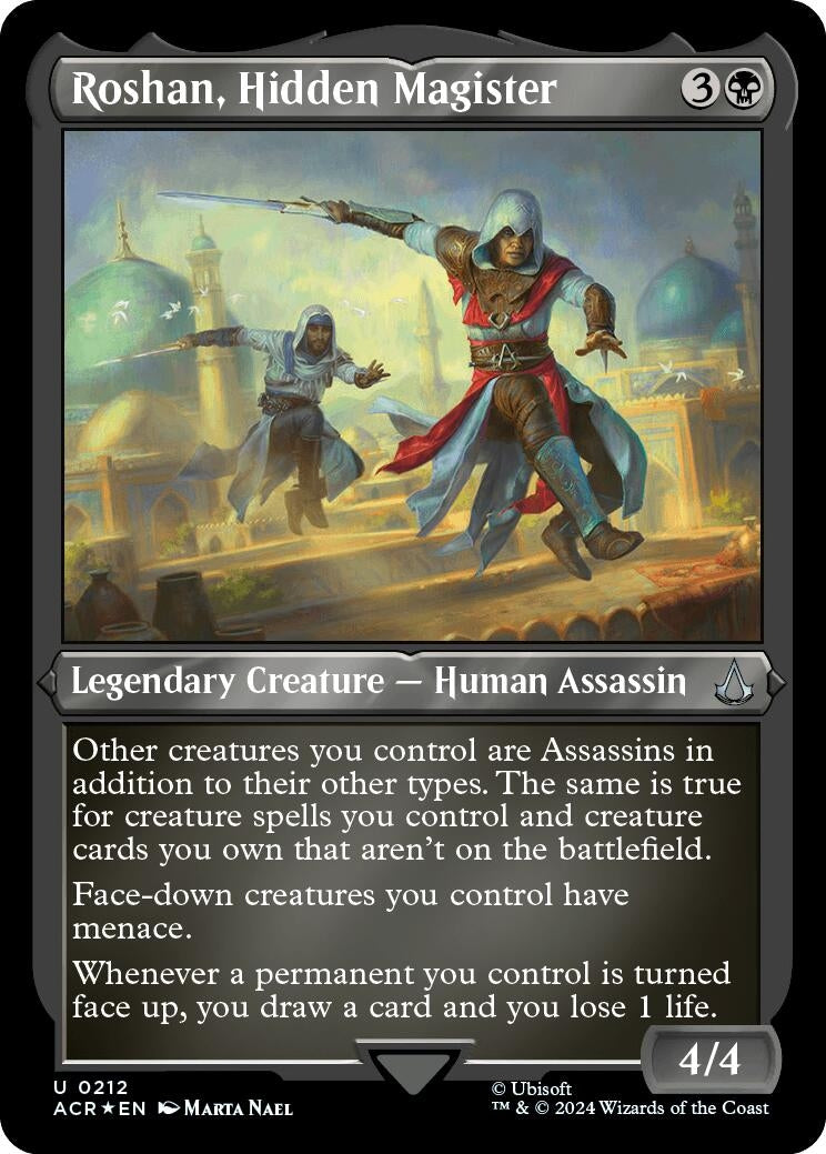 Image for Roshan, Hidden Magister (Foil Etched) (212) (Universes Beyond: Assassin's Creed) - Magic: The Gathering