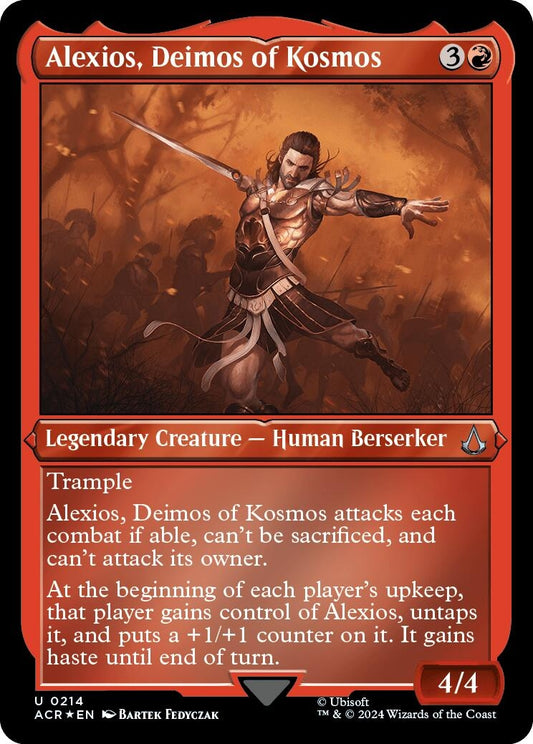 Image for Alexios, Deimos of Kosmos (Foil Etched) (214) (Universes Beyond: Assassin's Creed) - Magic: The Gathering