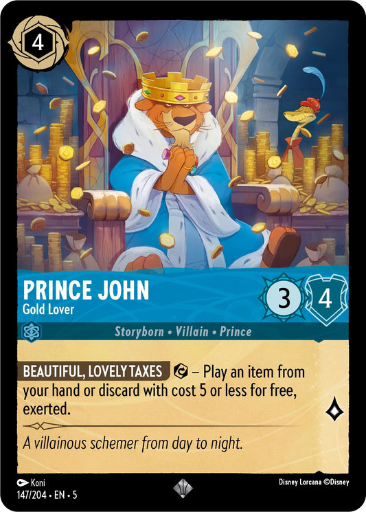 Image for Prince John - Gold Lover (147/204) (Shimmering Skies) - Disney Lorcana