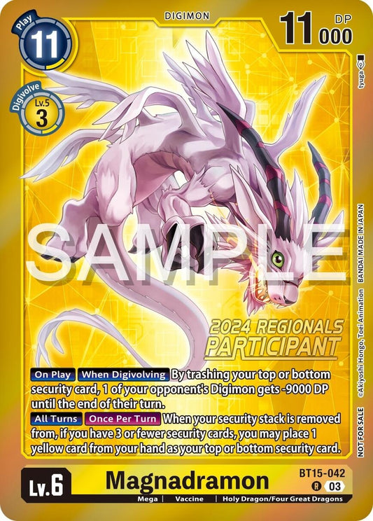 Image for Magnadramon (2024 Regionals Participant) (BT15-042 R) (Exceed Apocalypse) - Digimon Card Game