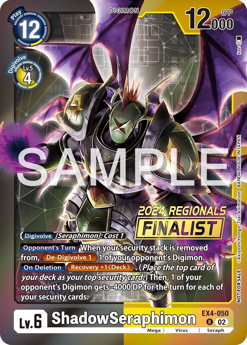 Image for ShadowSeraphimon (2024 Regionals Finalist) (EX4-050 R) (Alternative Being Booster) - Digimon Card Game