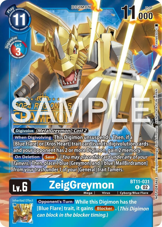 Image for ZeigGreymon (2024 Regionals Champion) (BT11-031 R) (Dimensional Phase) - Digimon Card Game