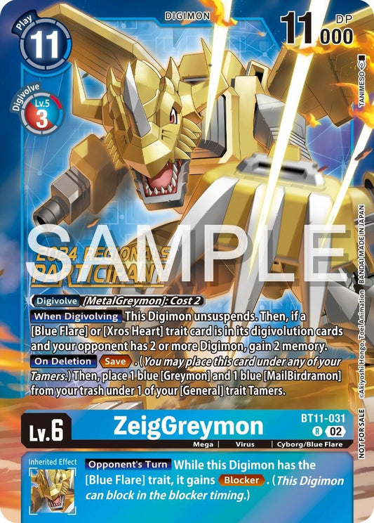 Image for ZeigGreymon (2024 Regionals Participant) (BT11-031 R) (Dimensional Phase) - Digimon Card Game
