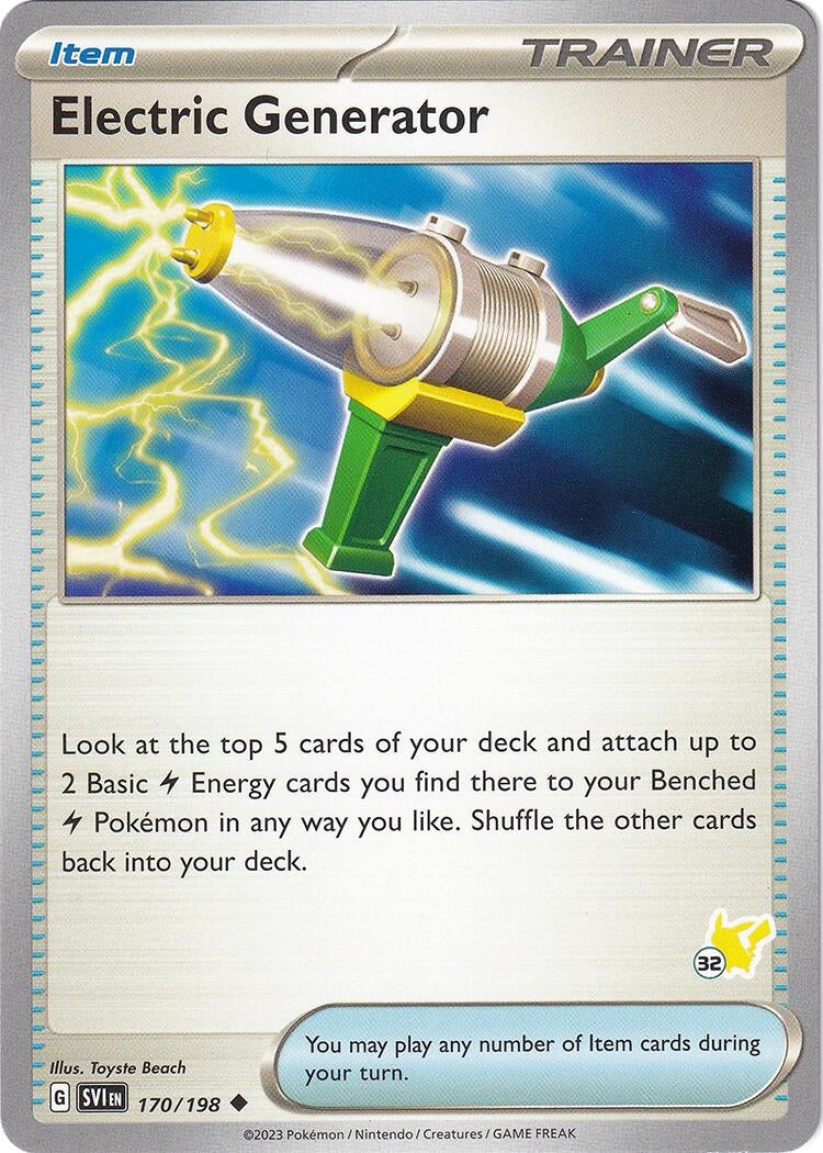 Image for Electric Generator - Pikachu 32 (170/198) (Battle Academy 2024) - Pokemon