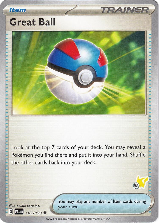 Image for Great Ball - Pikachu 38 (183/193) (Battle Academy 2024) - Pokemon
