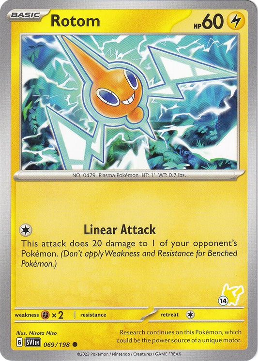 Image for Rotom - Pikachu 14 (069/198) (Battle Academy 2024) - Pokemon