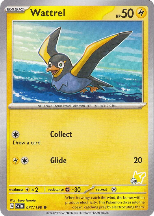 Image for Wattrel - Pikachu 58 (077/193) (Battle Academy 2024) - Pokemon