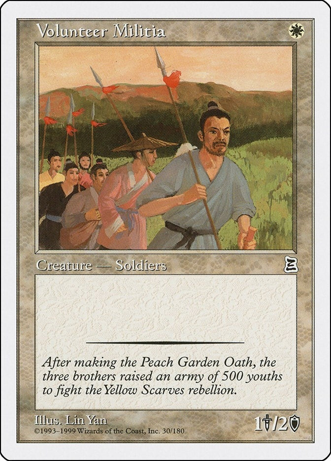 Image for Volunteer Militia (30) (Portal Three Kingdoms) - Magic: The Gathering