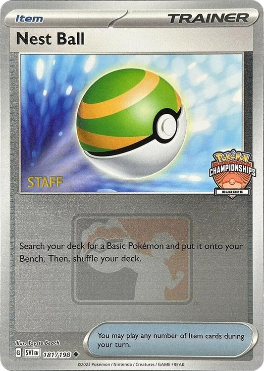Image for Nest Ball - 181/198 (Europe Championships) [Staff] (181/198) (League & Championship Cards) - Pokemon