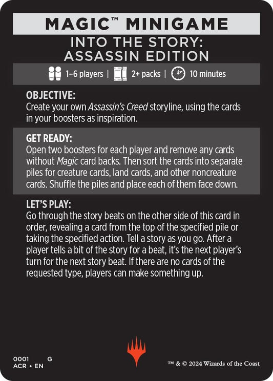 Image for Magic Minigame: Into The Story: Assassin Edition (1) (Universes Beyond: Assassin's Creed) - Magic: The Gathering
