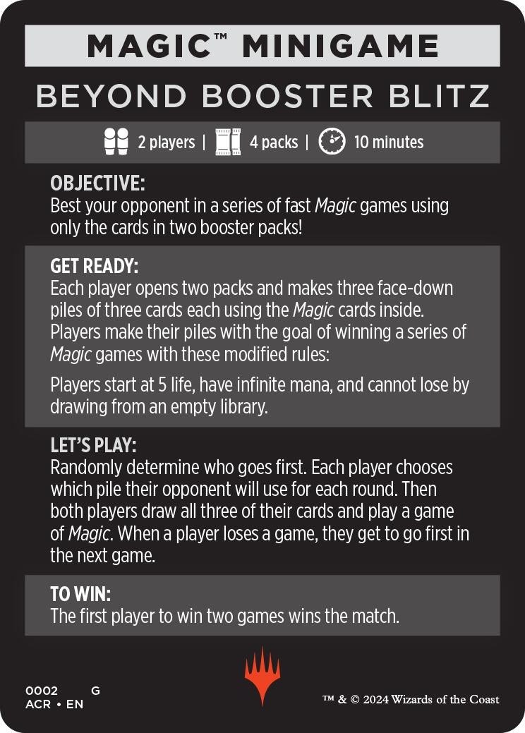 Image for Magic Minigame: Beyond Booster Blitz (2) (Universes Beyond: Assassin's Creed) - Magic: The Gathering