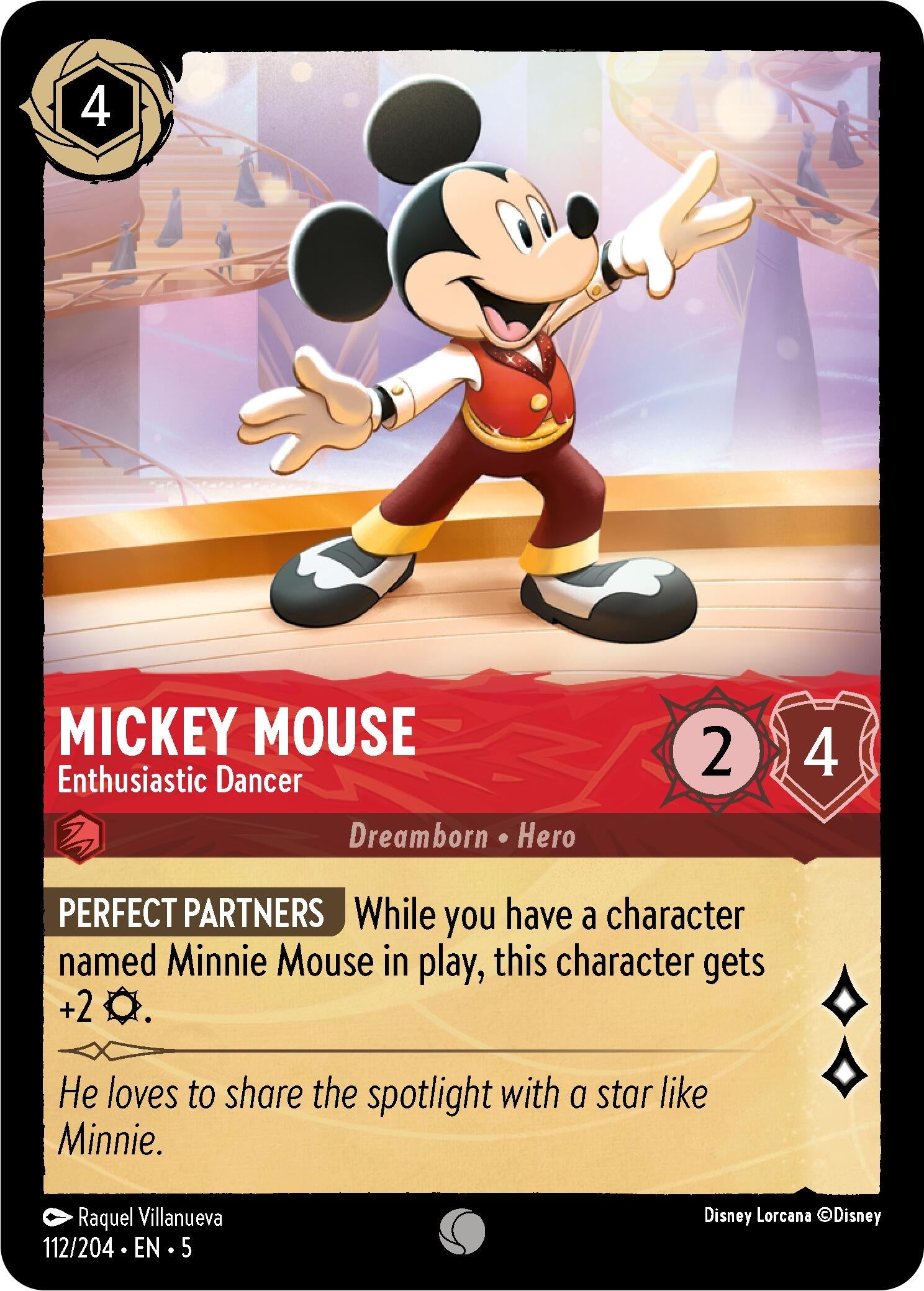 Image for Mickey Mouse - Enthusiastic Dancer (112/204) (Shimmering Skies) - Disney Lorcana