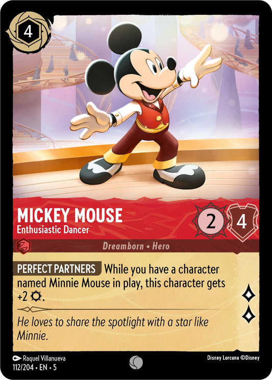 Image for Mickey Mouse - Enthusiastic Dancer (112/204) (Shimmering Skies) - Disney Lorcana