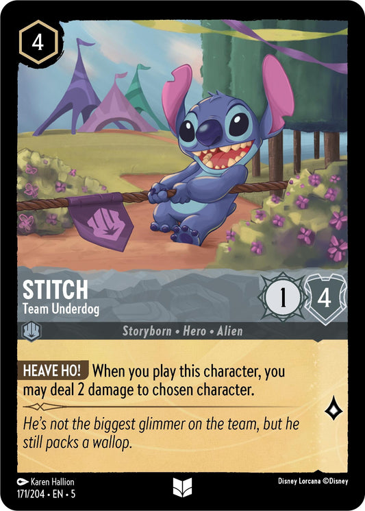 Image for Stitch - Team Underdog (171/204) (Shimmering Skies) - Disney Lorcana