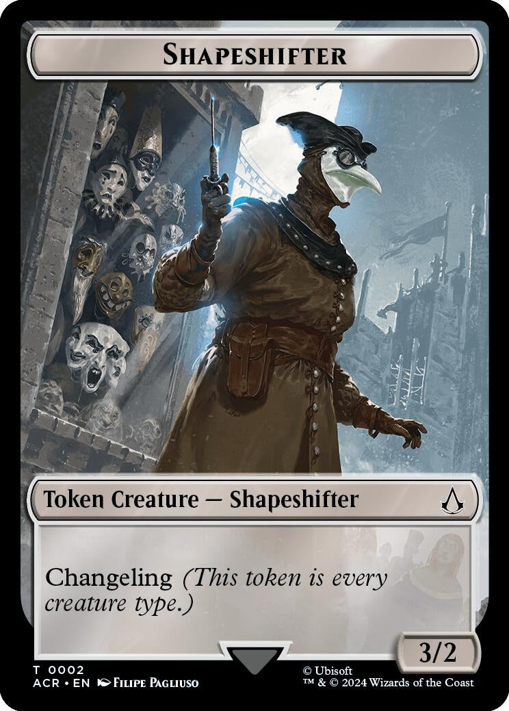 Image for Shapeshifter Token (2) (Universes Beyond: Assassin's Creed) - Magic: The Gathering