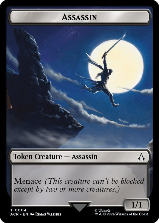 Image for Assassin // A Mysterious Creature Double-Sided Token (4 // 8) (Universes Beyond: Assassin's Creed) - Magic: The Gathering