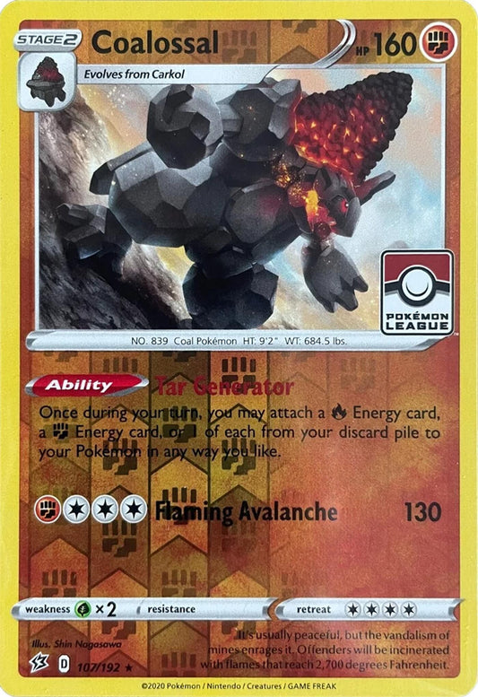 Image for Coalossal - 107/192 (League Promo) (107/192) (League & Championship Cards) - Pokemon