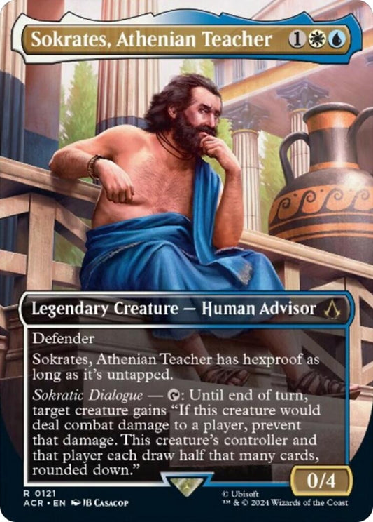 Image for Sokrates, Athenian Teacher (Borderless) (121) (Universes Beyond: Assassin's Creed) - Magic: The Gathering