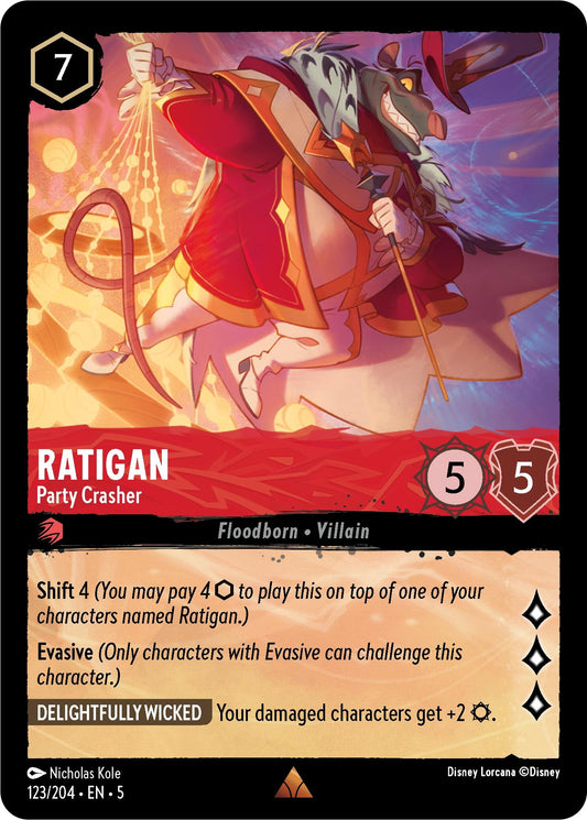 Image for Ratigan - Party Crasher (123/204) (Shimmering Skies) - Disney Lorcana