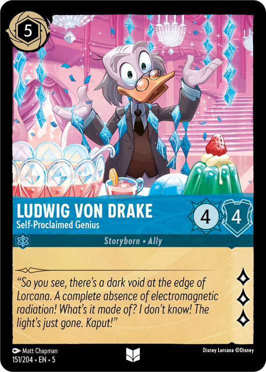 Image for Ludwig Von Drake - Self-Proclaimed Genius (151/204) (Shimmering Skies) - Disney Lorcana