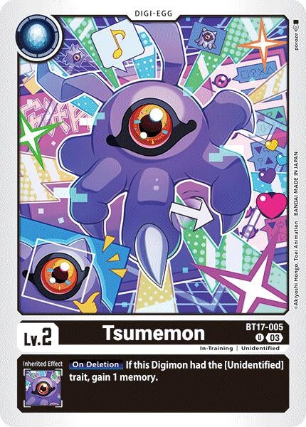 Image for Tsumemon (BT17-005 U) (Secret Crisis) - Digimon Card Game