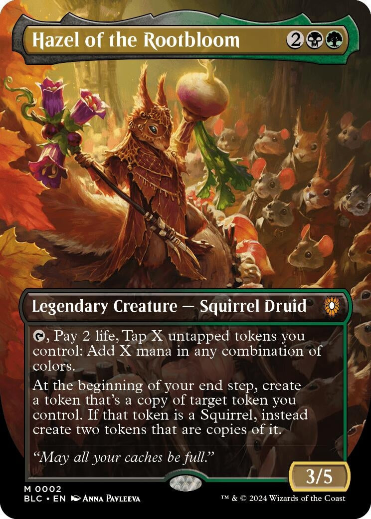 Image for Hazel of the Rootbloom (Borderless) (2) (Commander: Bloomburrow) - Magic: The Gathering