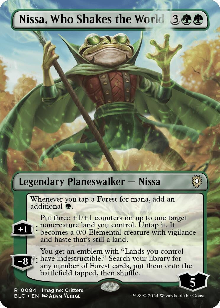 Image for Nissa, Who Shakes the World (Borderless) (84) (Commander: Bloomburrow) - Magic: The Gathering