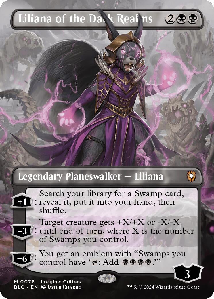 Image for Liliana of the Dark Realms (Borderless) (78) (Commander: Bloomburrow) - Magic: The Gathering