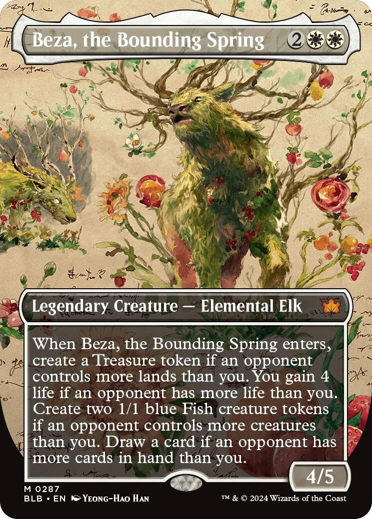 Image for Beza, the Bounding Spring (Borderless) (287) (Bloomburrow) - Magic: The Gathering