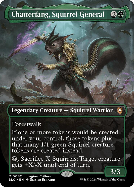 Image for Chatterfang, Squirrel General (Borderless) (82) (Commander: Bloomburrow) - Magic: The Gathering