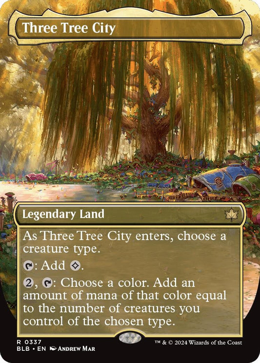 Image for Three Tree City (Borderless) (0337) (337) (Bloomburrow) - Magic: The Gathering