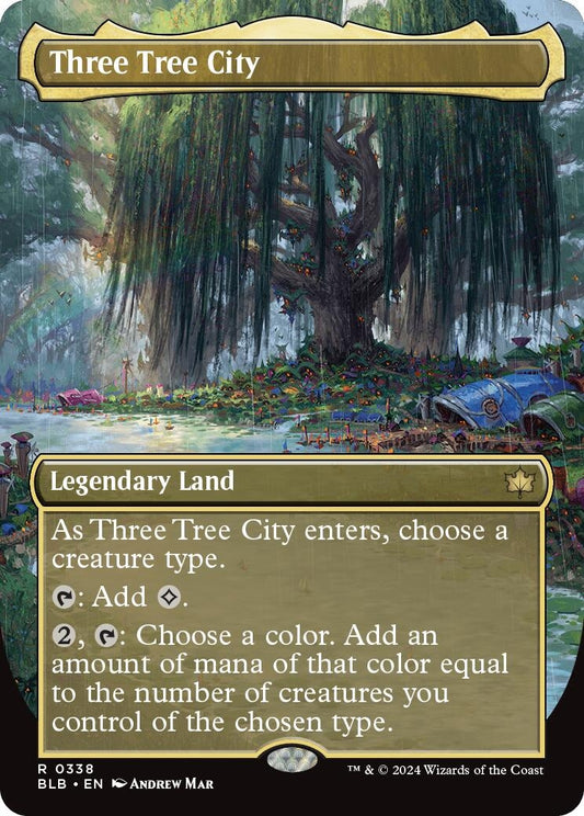 Image for Three Tree City (Borderless) (0338) (338) (Bloomburrow) - Magic: The Gathering