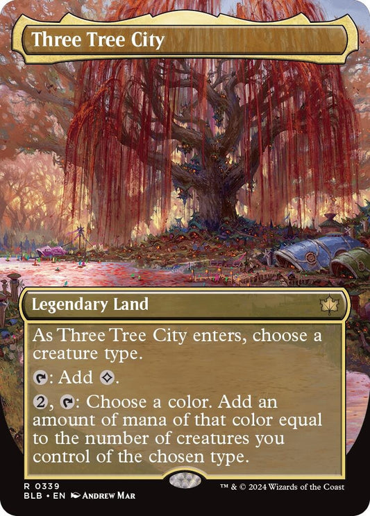 Image for Three Tree City (Borderless) (0339) (339) (Bloomburrow) - Magic: The Gathering